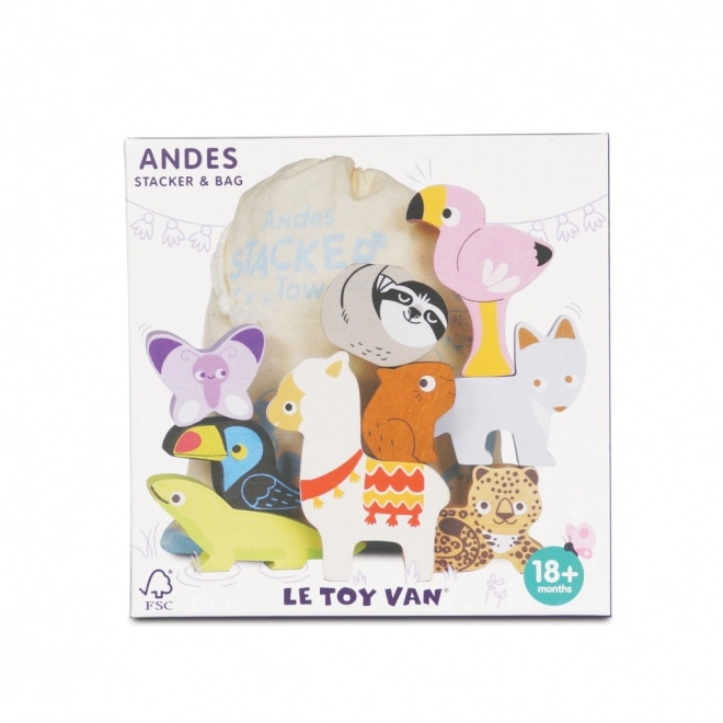 Tour d'équilibre La Toy Van Petilou - animaux du zoo