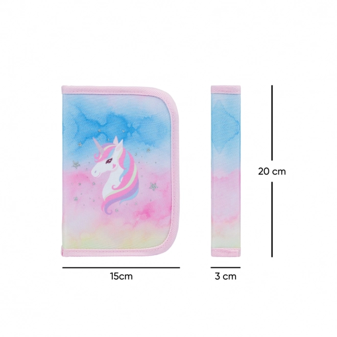 BAAGL Trousse classique à deux rabats Rainbow Unicorn