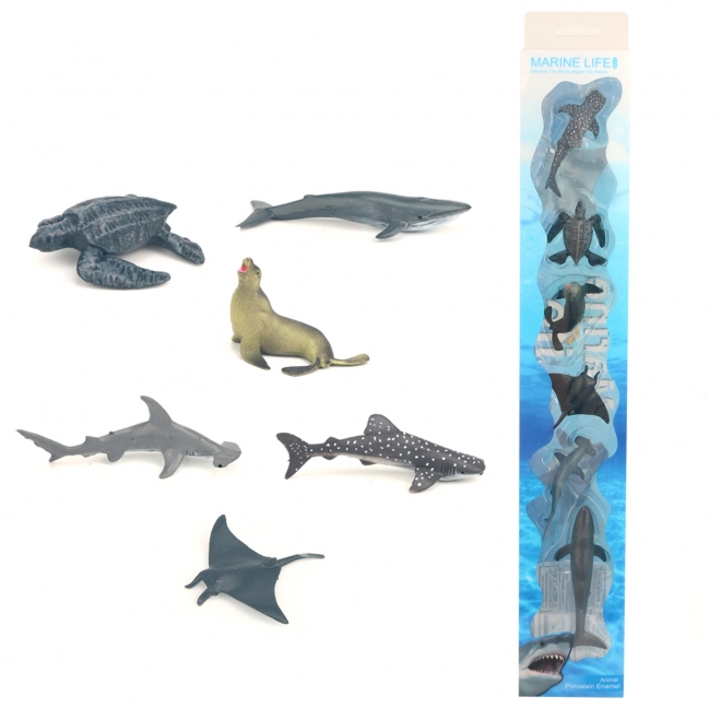Ensemble d'animaux marins en boîte 6 pcs