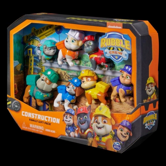 Figurines Pat' Patrouille – Rubble et son équipe, coffret cadeau 7 pièces