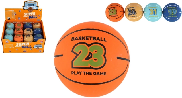 Balle de basket ultra rebondissante en mousse 6 cm, assortiment de couleurs