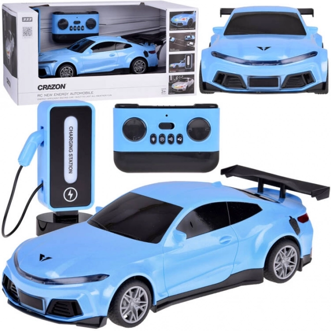 Voiture et station de recharge avec éclairage coloré