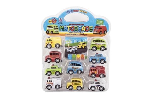 Ensemble de petites voitures en plastique - 10 pièces
