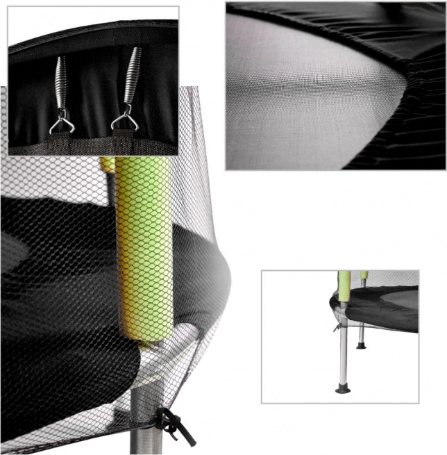 trampoline de jardin pour enfants avec filet vert 140 cm