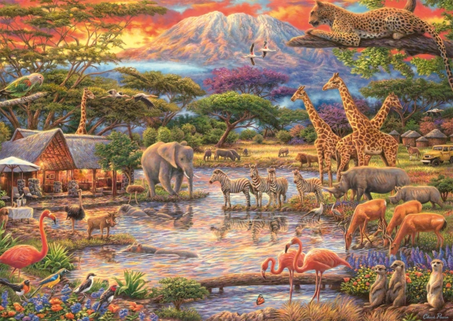 Puzzle Paradis sous le Kilimandjaro 500 pièces de SCHMIDT