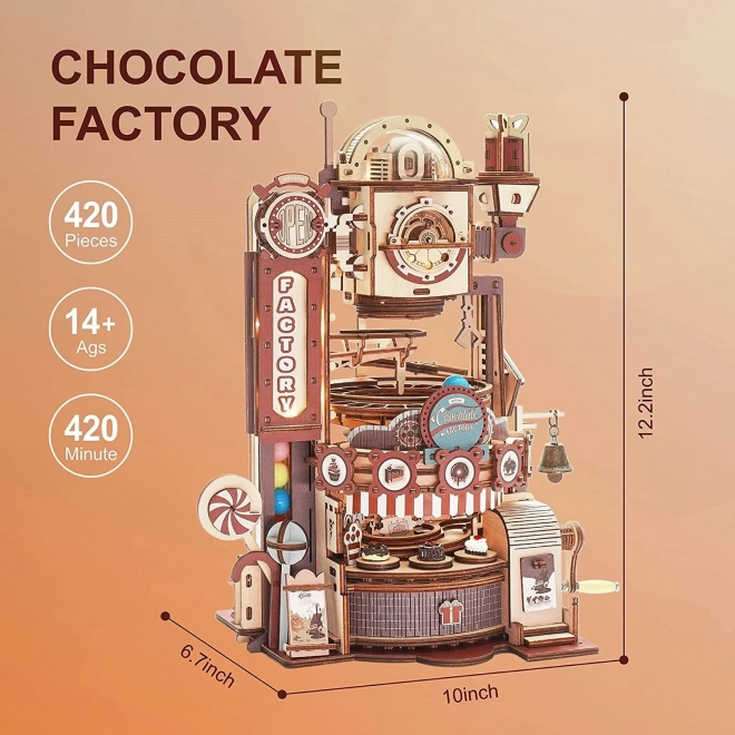 RoboTime 3D casse-tête piste à billes Usine de chocolat