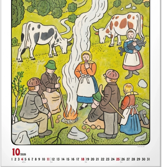 calendrier mural Josef Lada 2026