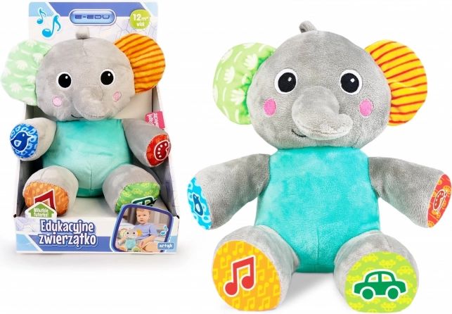 Éléphanteau en peluche interactif pour enfants