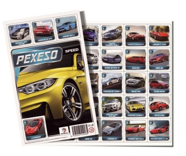 Pexeso Voitures jeu de société 32 paires d'images