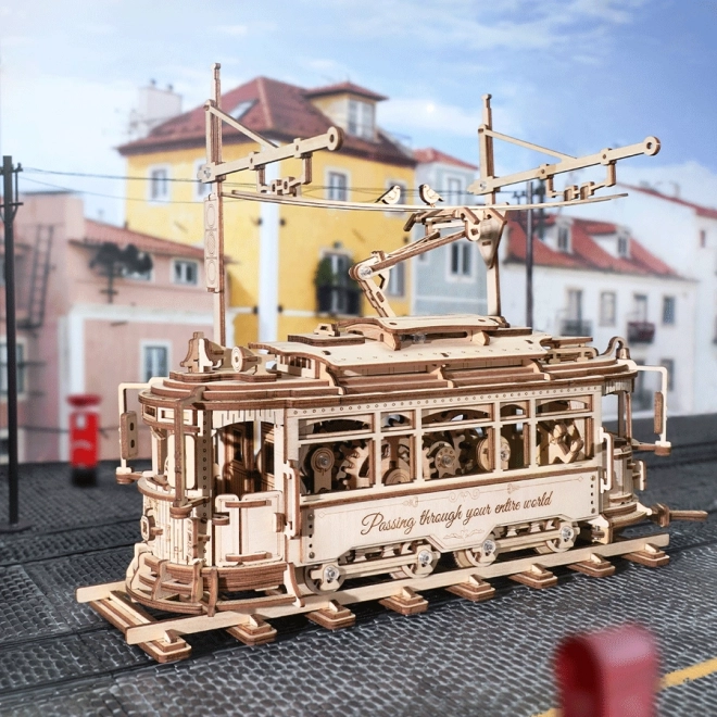Puzzle mécanique en bois 3D RoboTime Tramway