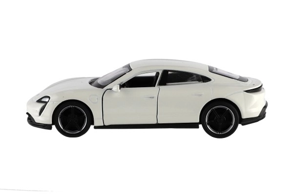 Auto Welly Porsche Taycan Turbo S métal/plastique 12cm 4 couleurs à rétrofriction 12pcs en boîte