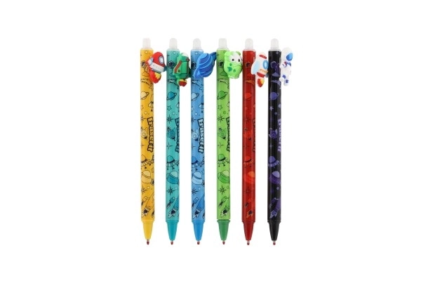 Stylo/bille effaçable véhicule 0,5 plastique bleu 6 couleurs