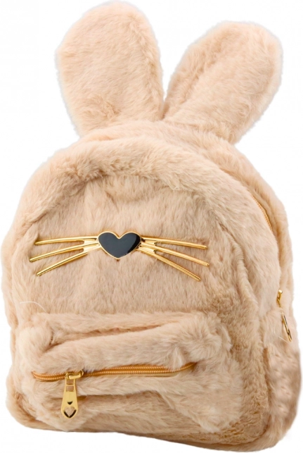 Petit sac à dos peluche lapin beige 3 L