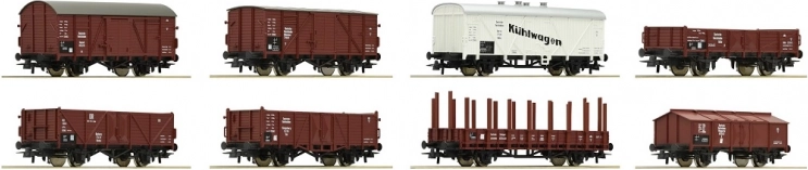 Roco ensemble de huit wagons de marchandises DRG H0