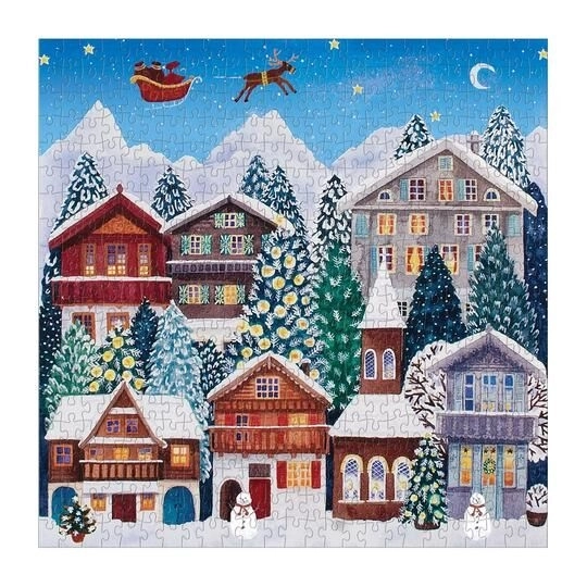 Puzzle village de Noël 500 pièces