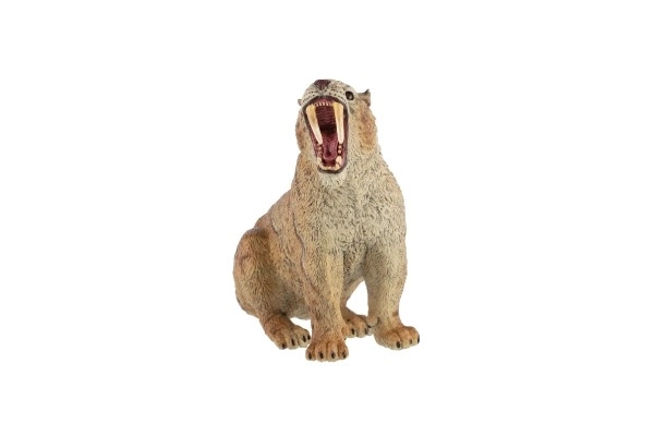 Tigre à dents de sabre jouet en plastique 11cm dans un sac