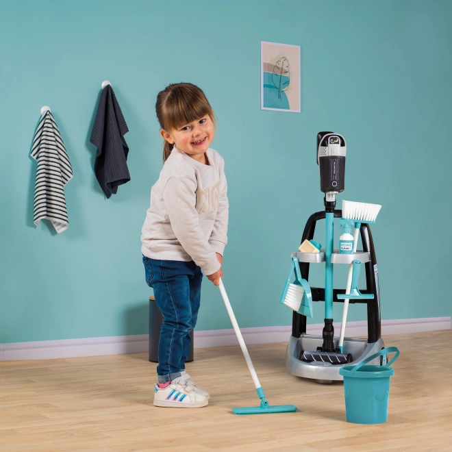 Smoby Rowenta Chariot de nettoyage avec aspirateur à tige
