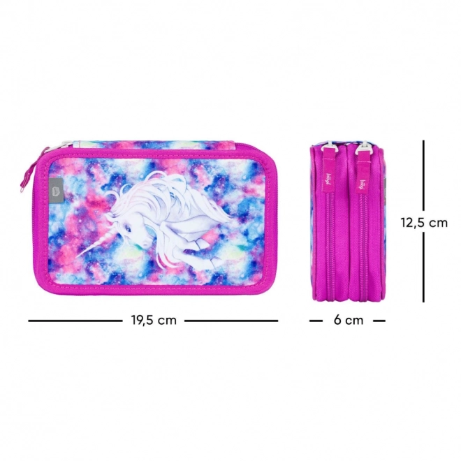 BAAGL Trousse scolaire à deux étages Licorne