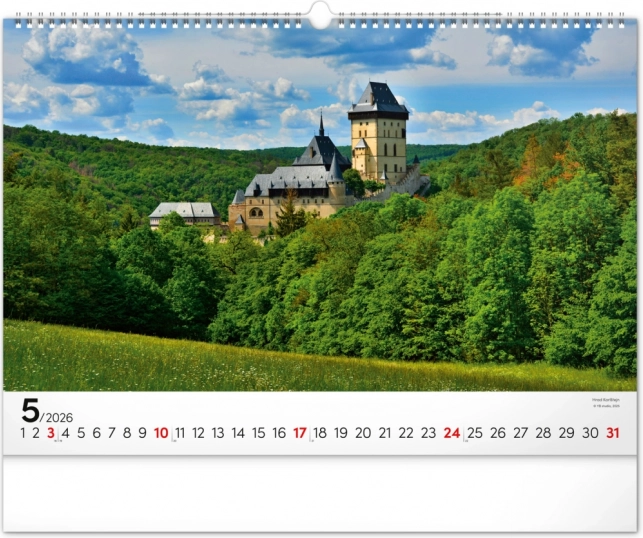 Calendrier mural Panoramata Tchèque 2026