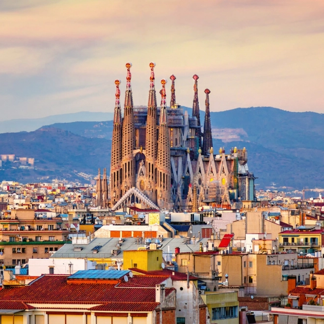 Calendrier mural Barcelone 2026, 30 x 30 cm