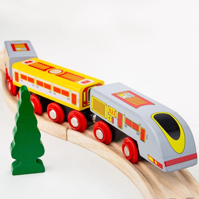 Train Bigjigs Rail Eurostar avec rails