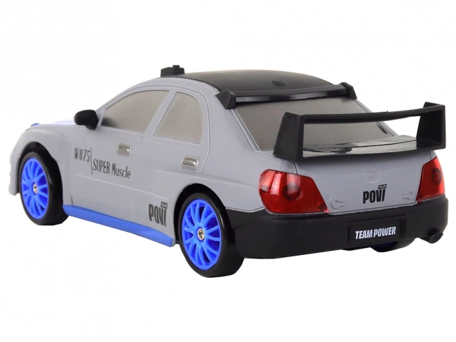 Voiture de sport téléguidée R/C 1:24 avec roues interchangeables – gris