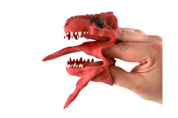 Marionnette dinosaure 6x8cm silicone 3 couleurs