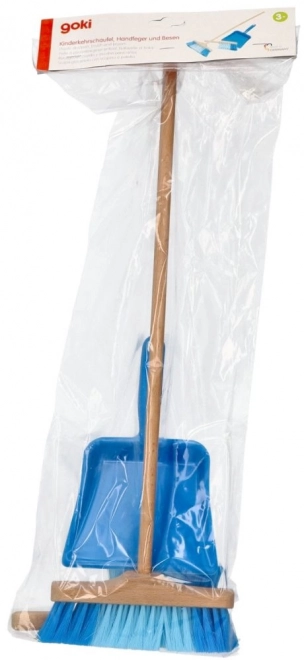 Goki Ensemble balai 3 pièces bleu