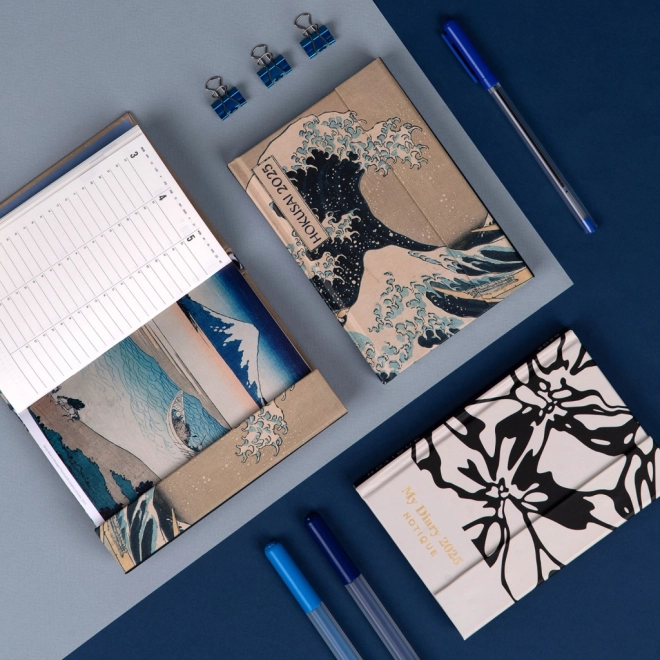 NOTIQUE Agenda magnétique Katsushika Hokusai 2025, 11 x 16 cm