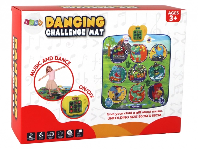 Tapis de danse avec motif de dinosaures