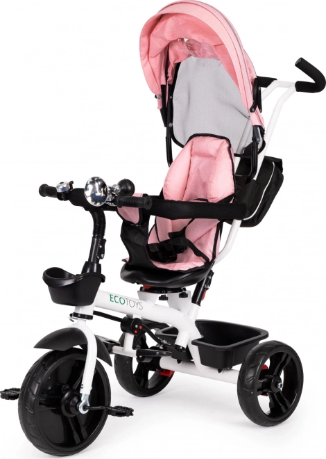 ECOTOYS Tricycle, Poussette Sport - rose