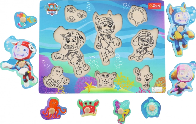 Trefl puzzle en bois Pat' Patrouille sous l'eau