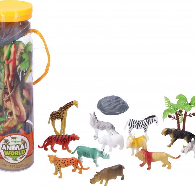 Ensemble d’animaux en tube – figurines en plastique pour enfants