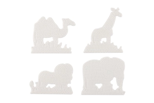 Supports pour Perles à Repasser Animaux – Éléphant, Girafe, Lion et Chameau