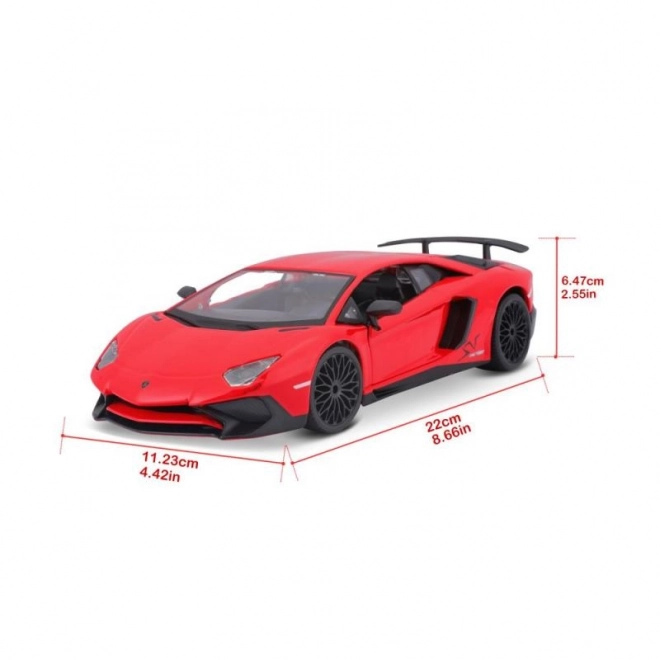 Modèle en métal Bburago Lamborghini Aventador rouge 1:24