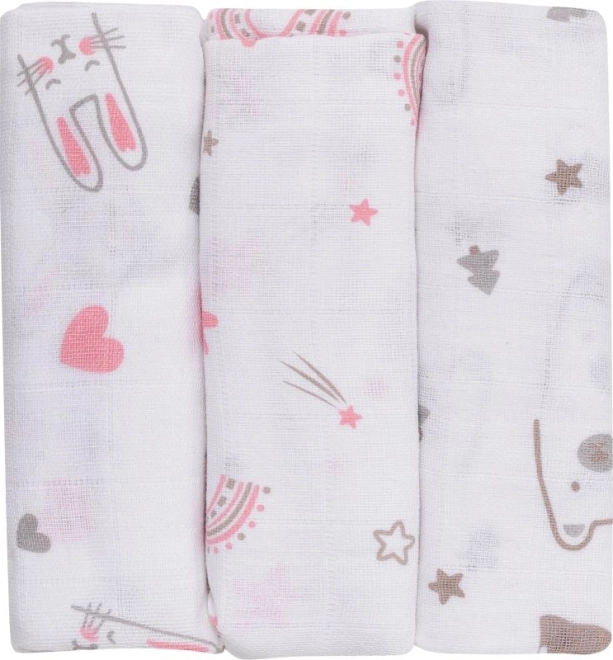 Bubaba Couches tetra Lapin rose 3 pcs
