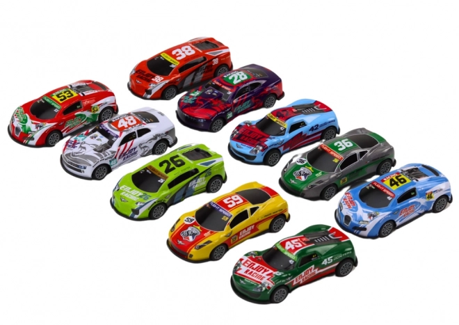 Jeu de Voitures Miniatures Cars Sport Racing 1:64 10 pcs.
