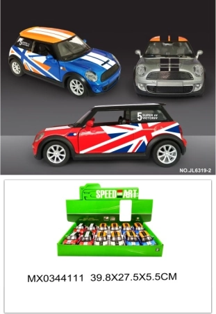 Modèle de voiture en métal Mini Cooper avec portes ouvrantes et fonction à rétrofriction