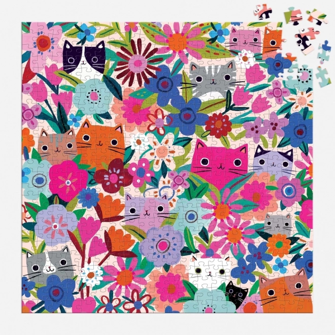 Puzzle Chats dans les Fleurs 500 pièces