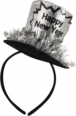 Serre-tête avec mini chapeau pour fêter le Nouvel An