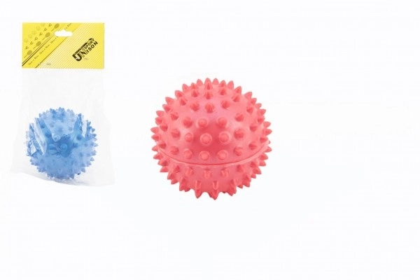 Boule de massage antistress en caoutchouc 7 cm dans un sac