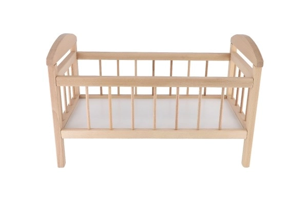 Lit de poupée en bois grande taille 58,5x33x37,5 cm en sac