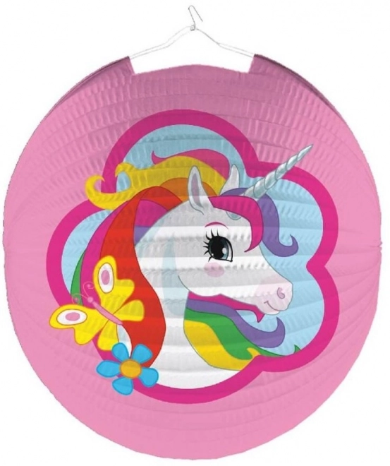 Lanterne avec motif de licorne