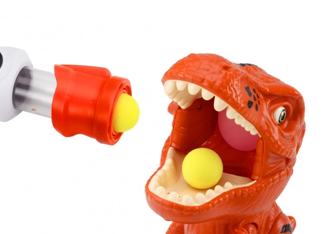 Jeu amusant de tir de dinosaures avec balles en mousse