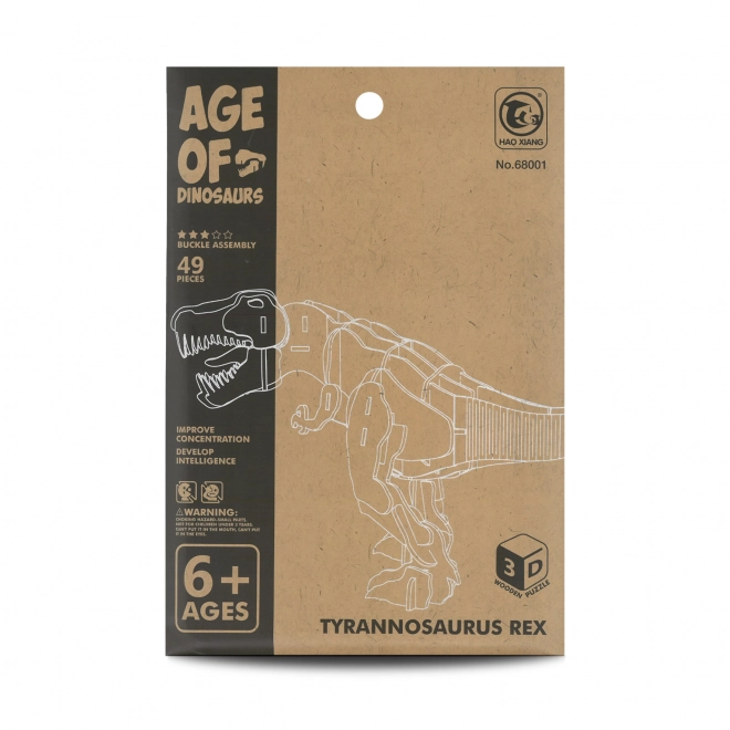 Puzzle 3D en bois Tyrannosaurus Rex