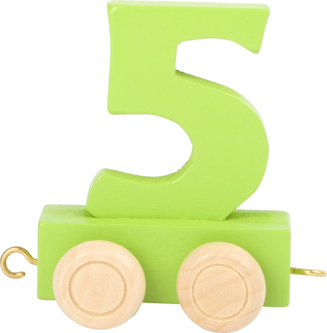 Wagon pour circuit de train en bois - Chiffre 5