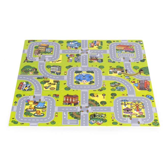 Grande Tapis Mousse EVA pour Enfants Ville 90,5x90,5 cm 21 pcs ECOTOYS