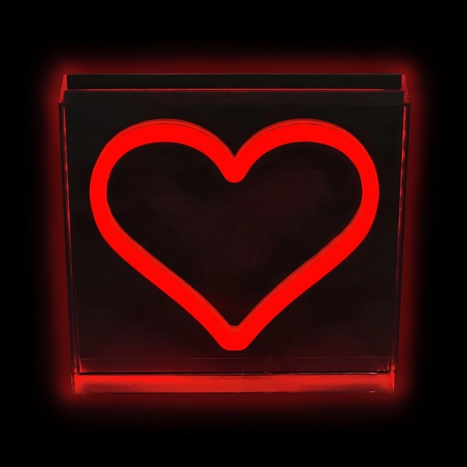 Lampe LED néon cœur rouge