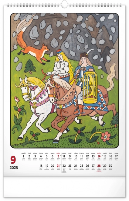 Calendrier mural Josef Lada 2025, 33 × 46 cm