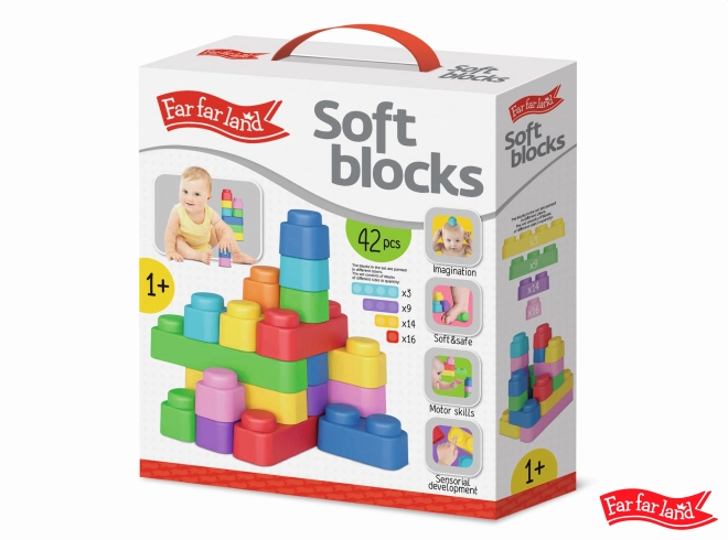 Far Far Land Jeu de construction doux 42 blocs